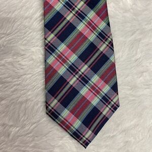 Polo Ralph Lauren Cotton Tie Multi Color Plaid Summer Weight with Hand Made